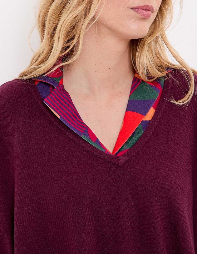 Pull oversize maille femme imprim&eacute; La Fianc&eacute;e