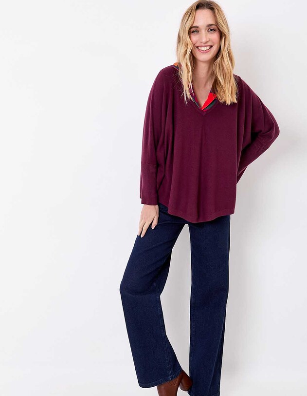 Pull oversize maille femme imprim&eacute; La Fianc&eacute;e