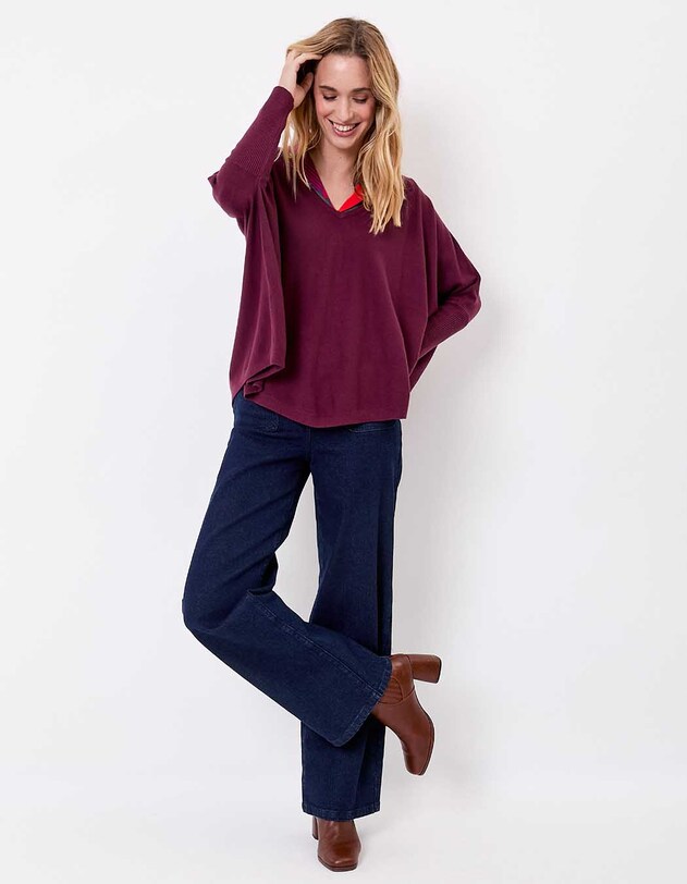 Pull oversize maille femme imprim&eacute; La Fianc&eacute;e