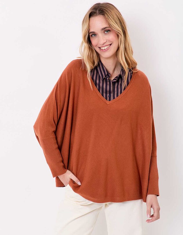 Pull oversize maille femme imprim&eacute; La Fianc&eacute;e