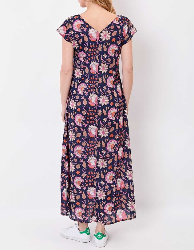 Robe longue voile de coton bio imprim&eacute; La Fianc&eacute;e