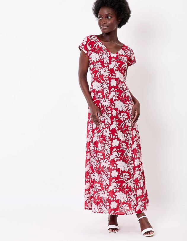 Robe longue voile de coton bio imprim&eacute; La Fianc&eacute;e