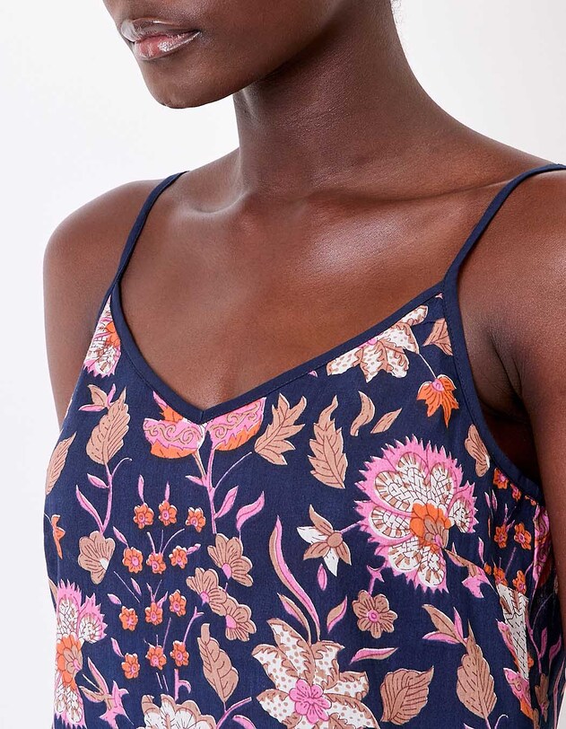 Robe voile de coton bio fines bretelles imprim&eacute; La Fianc&eacute;e
