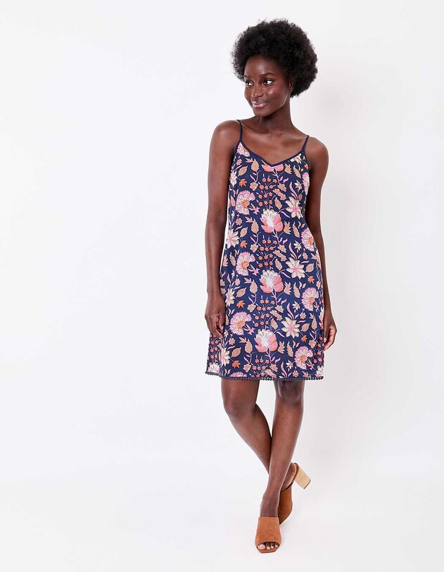 Robe voile de coton bio fines bretelles imprim&eacute; La Fianc&eacute;e