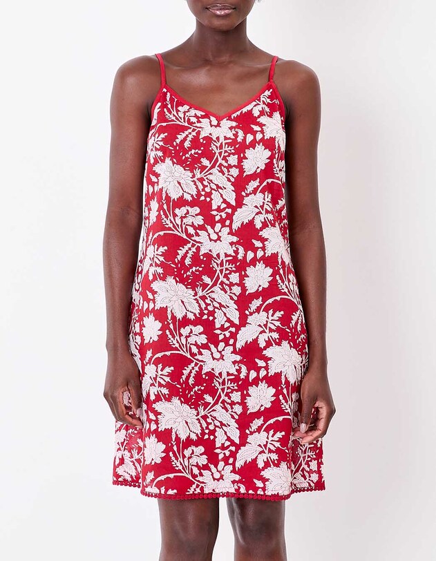 Robe voile de coton bio fines bretelles imprim&eacute; La Fianc&eacute;e