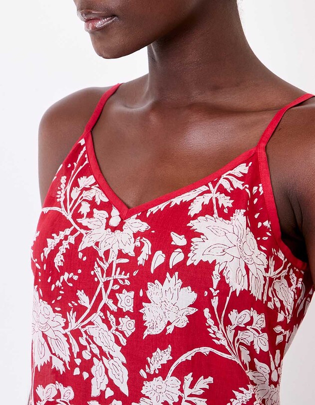 Robe voile de coton bio fines bretelles imprim&eacute; La Fianc&eacute;e