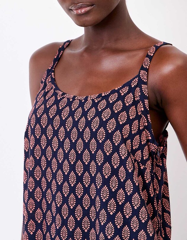 Robe fluide sans manches avec ceinture imprim&eacute; La Fianc&eacute;e