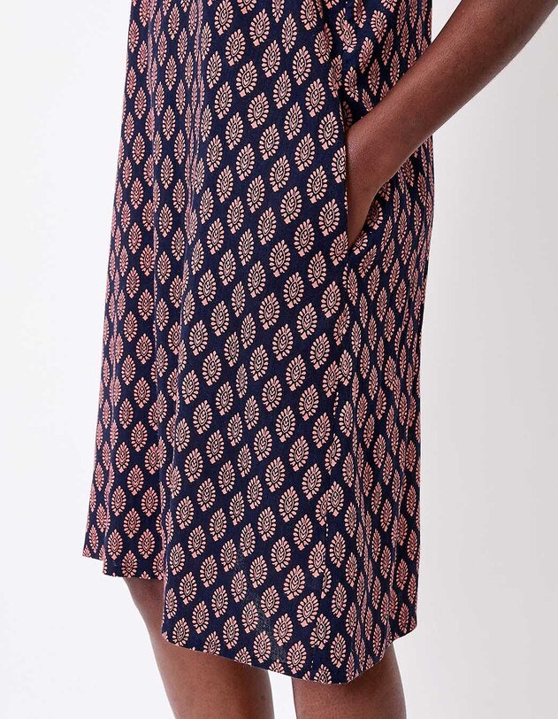 Robe fluide sans manches avec ceinture imprim&eacute; La Fianc&eacute;e