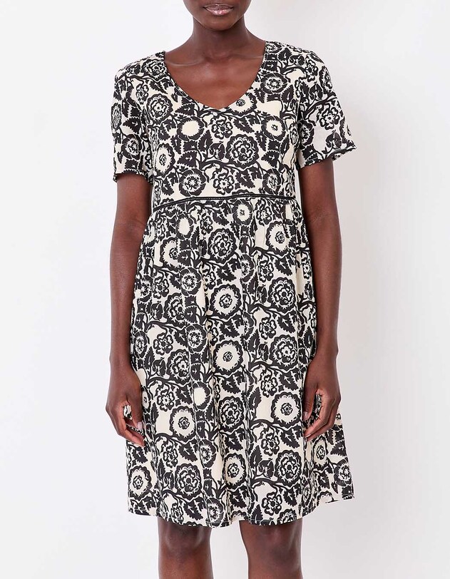 Robe &eacute;vas&eacute;e coton bio doubl&eacute; imprim&eacute; La Fianc&eacute;e