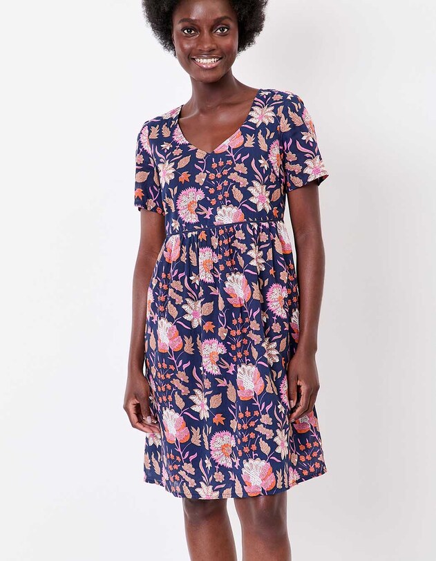 Robe &eacute;vas&eacute;e coton bio doubl&eacute; imprim&eacute; La Fianc&eacute;e