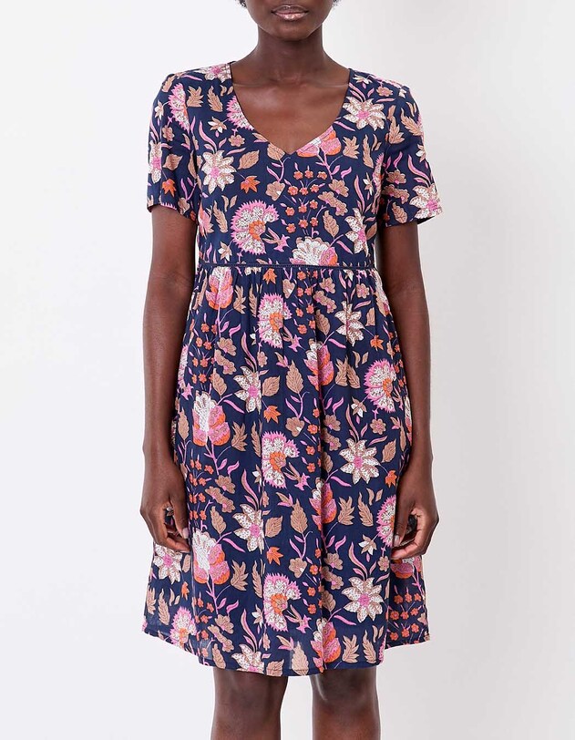 Robe &eacute;vas&eacute;e coton bio doubl&eacute; imprim&eacute; La Fianc&eacute;e
