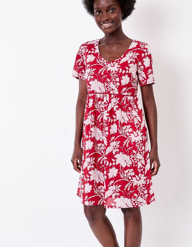 Robe &eacute;vas&eacute;e coton bio doubl&eacute; imprim&eacute; La Fianc&eacute;e