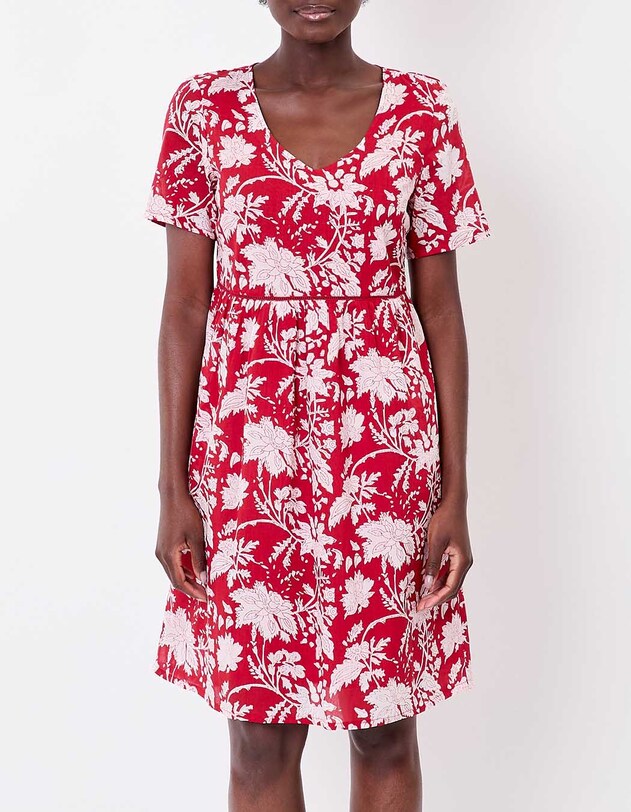 Robe &eacute;vas&eacute;e coton bio doubl&eacute; imprim&eacute; La Fianc&eacute;e