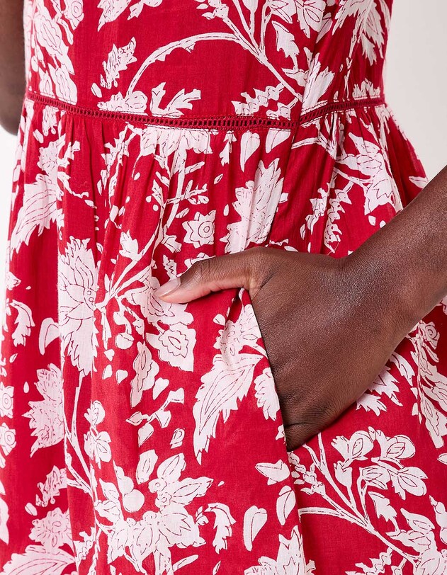 Robe &eacute;vas&eacute;e coton bio doubl&eacute; imprim&eacute; La Fianc&eacute;e