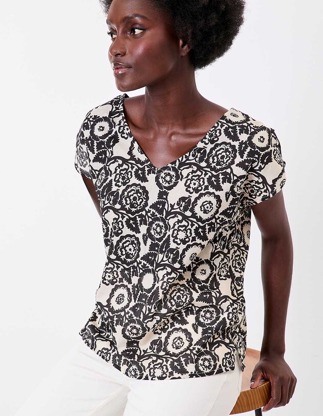 Top voile de coton bio imprim&eacute; La Fianc&eacute;e