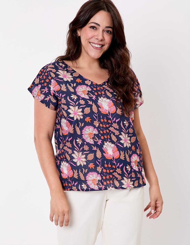 Top voile de coton bio imprim&eacute; La Fianc&eacute;e
