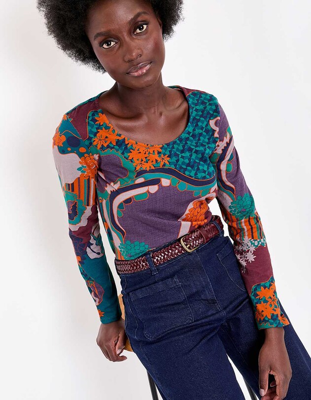 T-shirt coton bio imprim&eacute; imprim&eacute; La Fianc&eacute;e