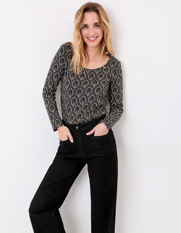 T-shirt coton bio imprim&eacute; imprim&eacute; La Fianc&eacute;e
