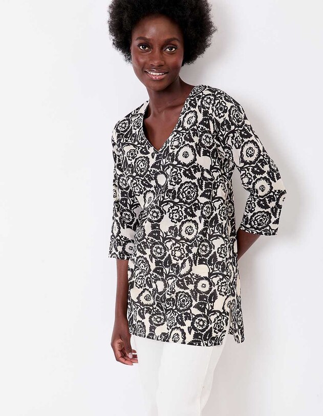 Tunique femme voile de coton bio imprim&eacute; La Fianc&eacute;e