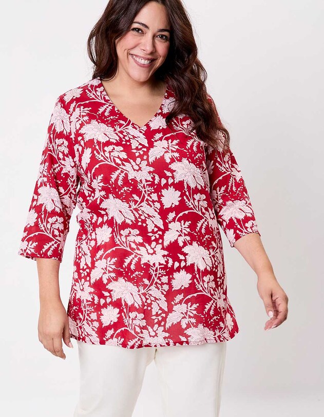 Tunique femme voile de coton bio imprim&eacute; La Fianc&eacute;e