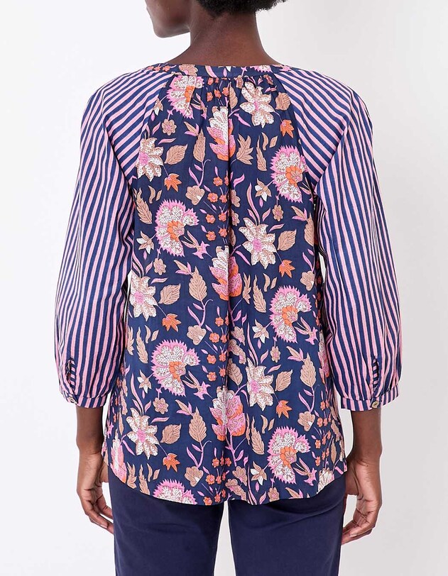 Blouse ample voile de coton bio imprim&eacute; La Fianc&eacute;e