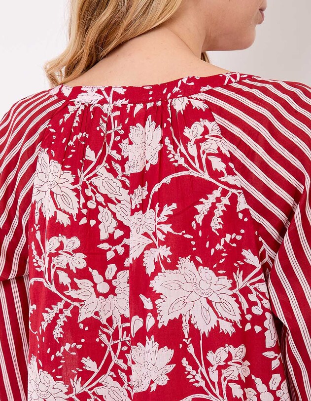 Blouse ample voile de coton bio imprim&eacute; La Fianc&eacute;e
