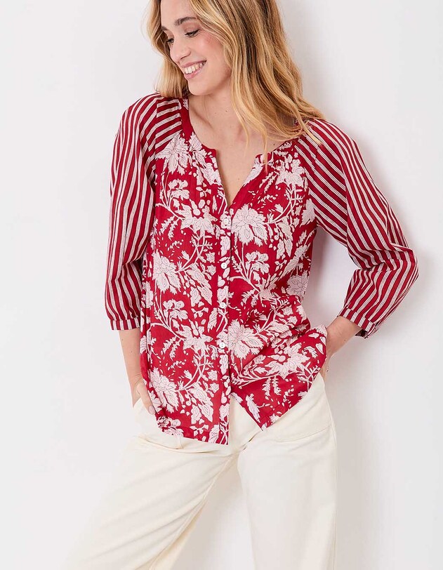 Blouse ample voile de coton bio imprim&eacute; La Fianc&eacute;e