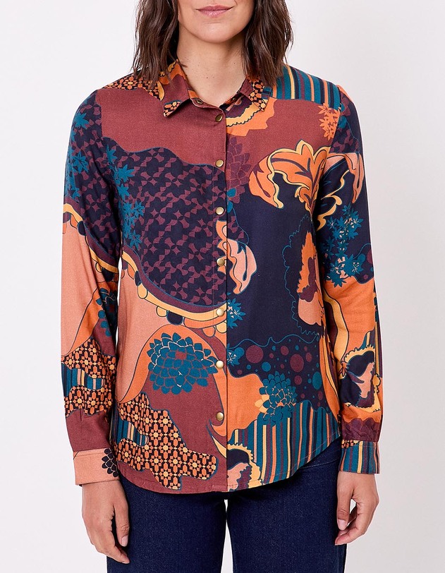 Chemise fluide femme imprim&eacute; La Fianc&eacute;e