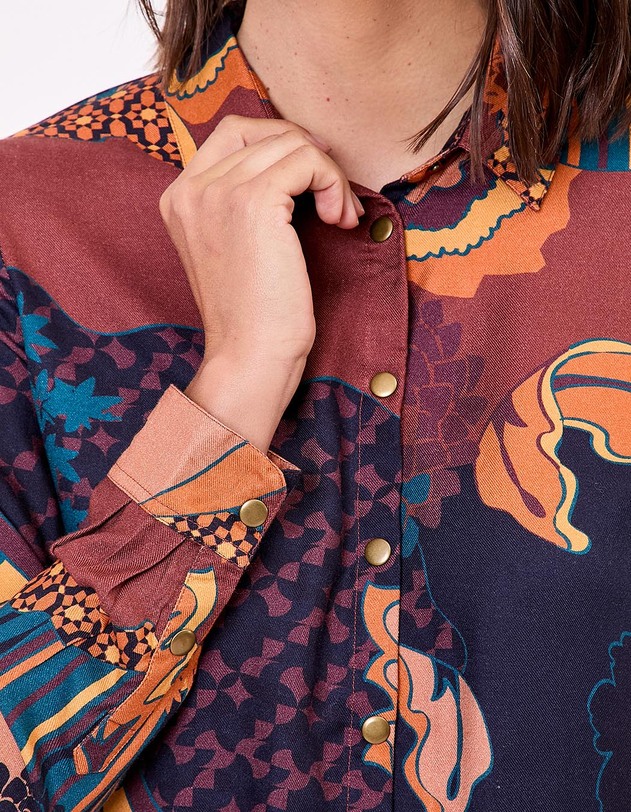 Chemise fluide femme imprim&eacute; La Fianc&eacute;e