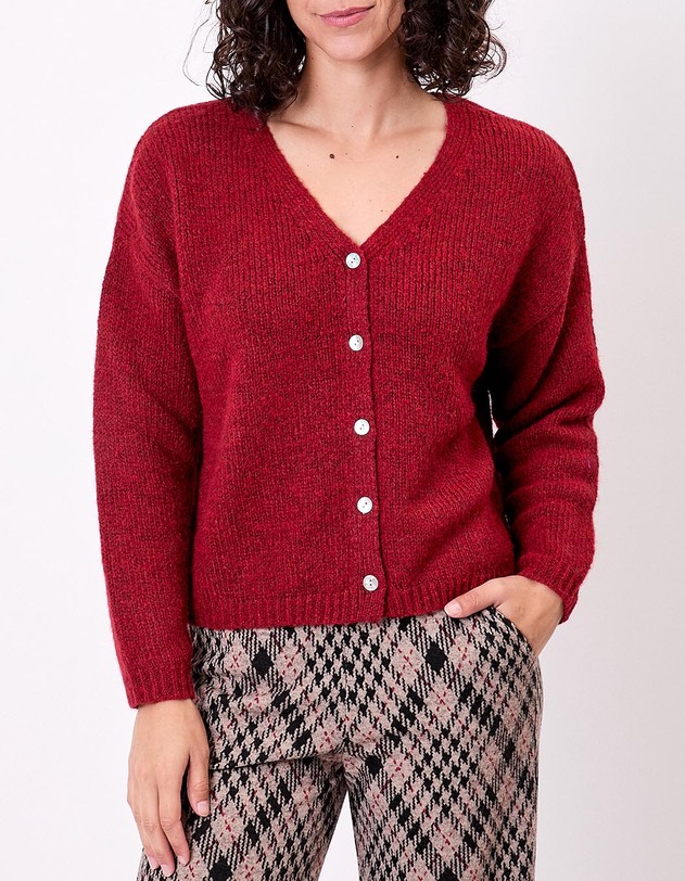 Gilet court femme uni imprim&eacute; La Fianc&eacute;e