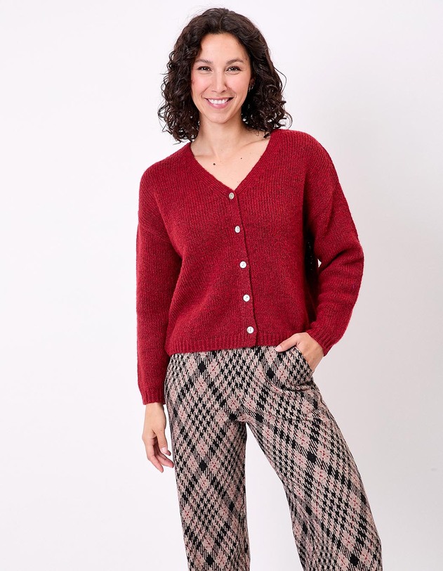 Gilet court femme uni imprim&eacute; La Fianc&eacute;e