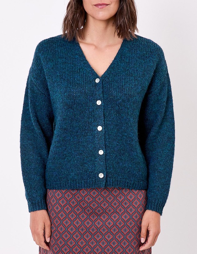 Gilet court femme uni imprim&eacute; La Fianc&eacute;e