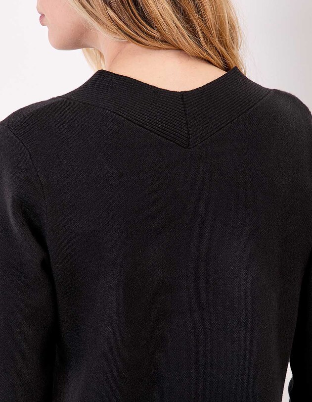 Gilet boutonn&eacute; maille compacte imprim&eacute; La Fianc&eacute;e