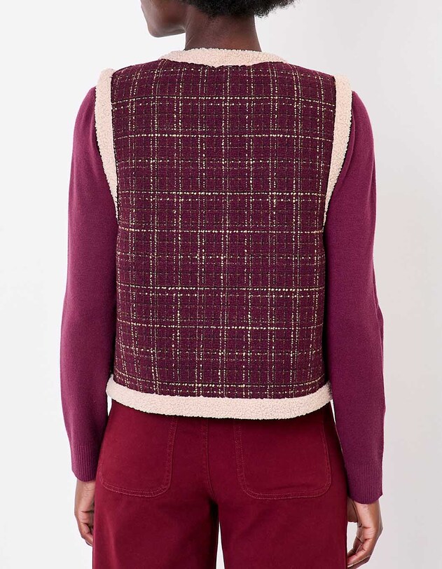 Gilet r&eacute;versible sherpa et &agrave; motifs imprim&eacute; La Fianc&eacute;e