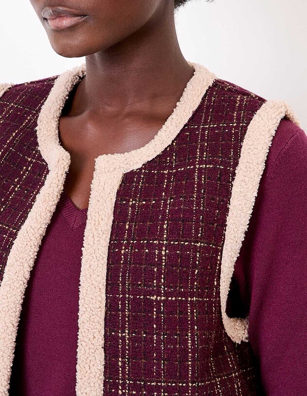 Gilet r&eacute;versible sherpa et &agrave; motifs imprim&eacute; La Fianc&eacute;e