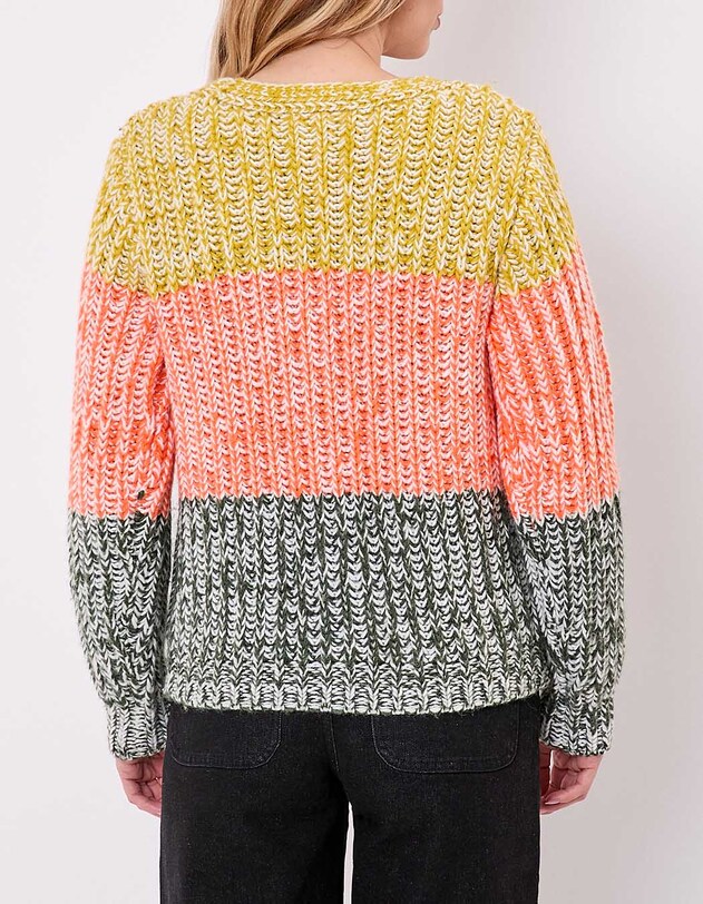 Gilet grosse maille chin&eacute;e imprim&eacute; La Fianc&eacute;e