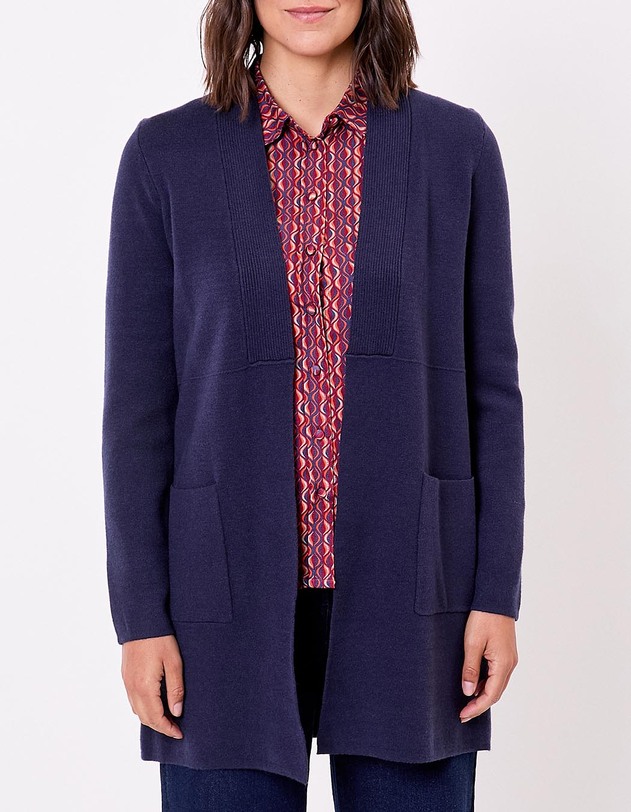 Gilet long en maille imprim&eacute; La Fianc&eacute;e