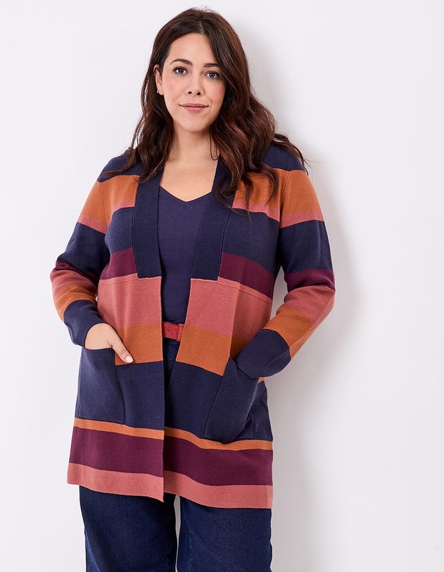 Gilet long en maille imprim&eacute; La Fianc&eacute;e