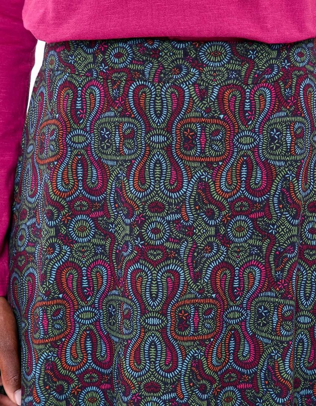 Jupe midi maille fluide imprim&eacute; La Fianc&eacute;e