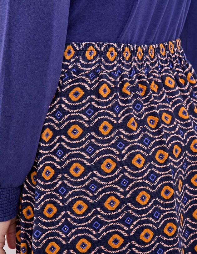 Jupe midi maille fluide imprim&eacute; La Fianc&eacute;e
