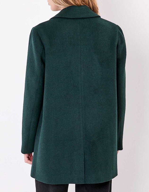 Manteau droit lainage imprim&eacute; La Fianc&eacute;e