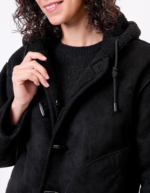 Manteau su&egrave;de r&eacute;versible imprim&eacute; La Fianc&eacute;e