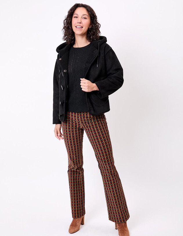 Manteau su&egrave;de r&eacute;versible imprim&eacute; La Fianc&eacute;e