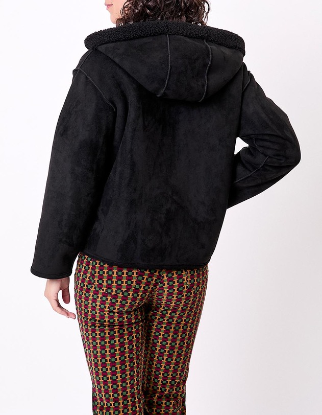 Manteau su&egrave;de r&eacute;versible imprim&eacute; La Fianc&eacute;e