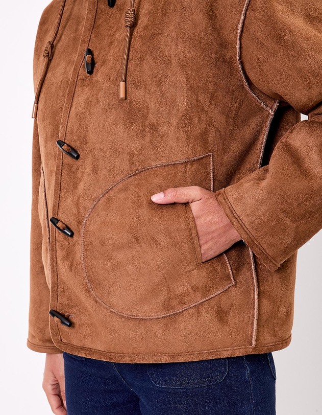 Manteau su&egrave;de r&eacute;versible imprim&eacute; La Fianc&eacute;e