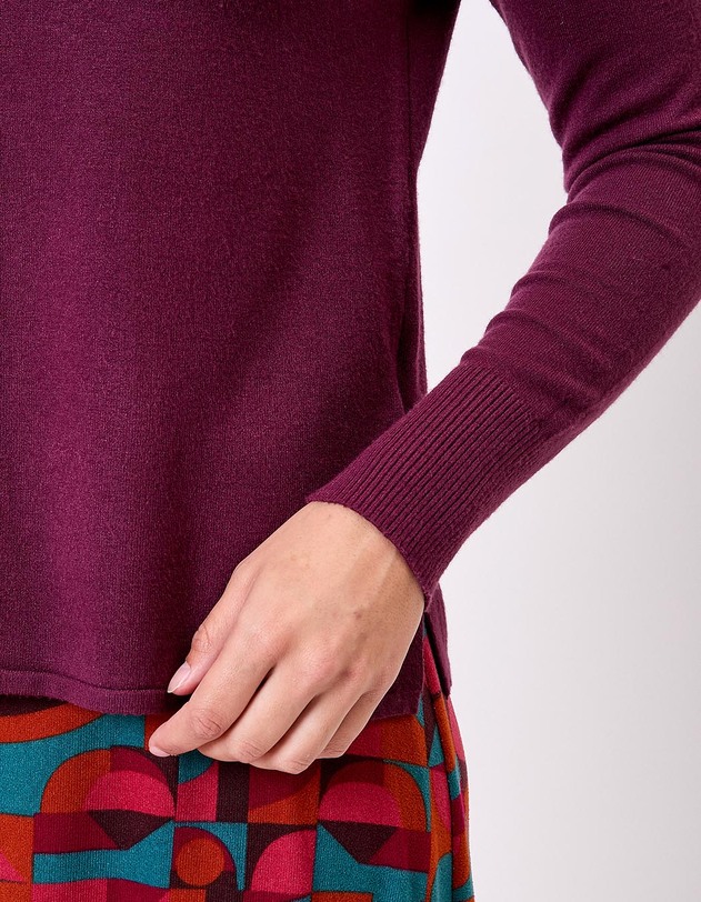 Pull maille col roul&eacute; imprim&eacute; La Fianc&eacute;e