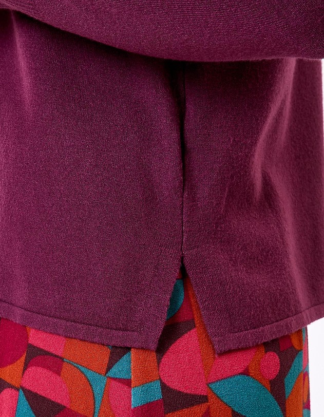 Pull maille col roul&eacute; imprim&eacute; La Fianc&eacute;e