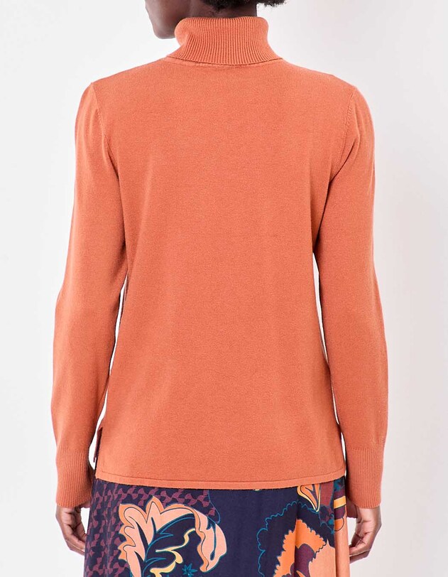 Pull maille col roul&eacute; imprim&eacute; La Fianc&eacute;e