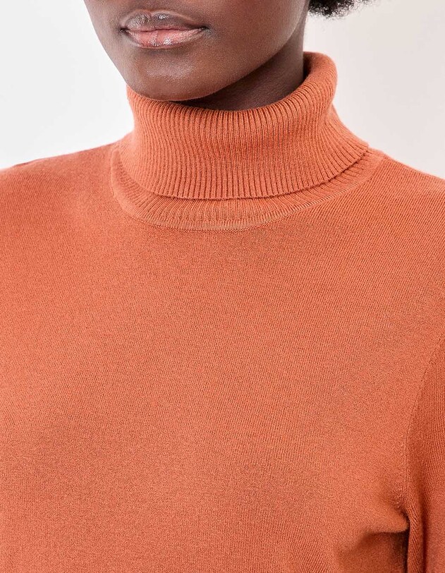 Pull maille col roul&eacute; imprim&eacute; La Fianc&eacute;e