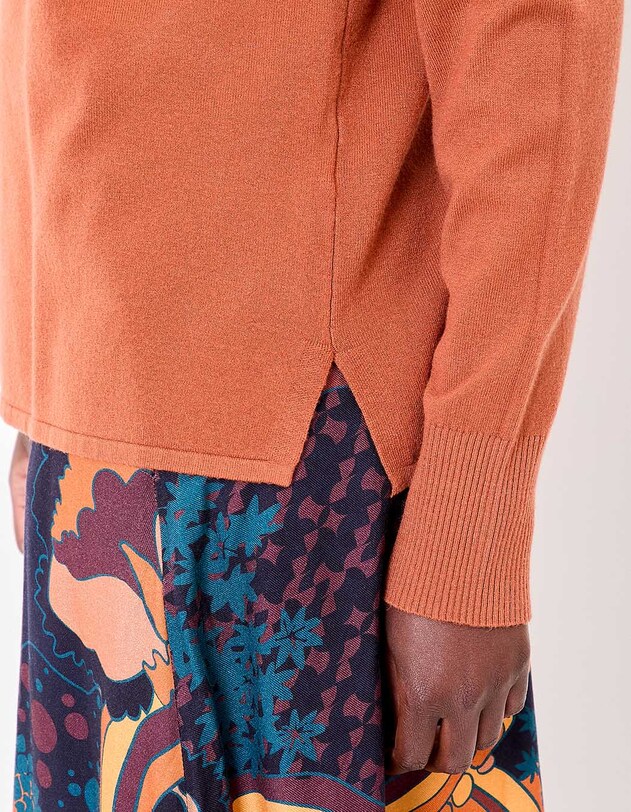 Pull maille col roul&eacute; imprim&eacute; La Fianc&eacute;e